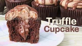 CHOCOLATE TRUFFLE CUPCAKES RECIPE  Easy DIY Fluffy Chocolate Cake  Yummy Dessert  Baking Cherry [upl. by Nairad]