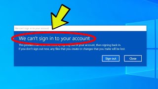 Fix quotWe cant sign in to your accountquot Error on Windows 2021 [upl. by Hulbert]