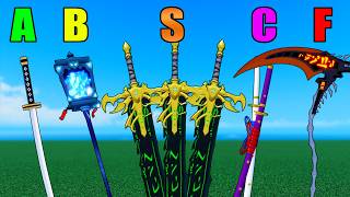 Ranking Every Sword in Blox Fruits vs Anime [upl. by Tadio389]