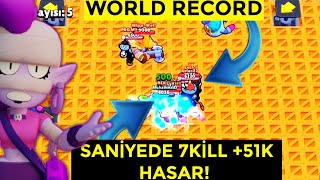 DÜNYAYA REKORI KIRDIM  brawlstars rekor  brawlstars dünya rekoru  saniyede 7 kill 😱 [upl. by Flyn]