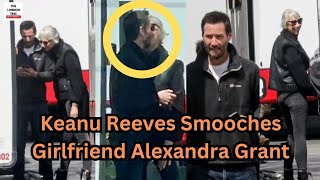 Keanu Reeves Smooches Girlfriend Alexandra Grant On The Set Of Good Fortune Outcome [upl. by Kingsbury845]