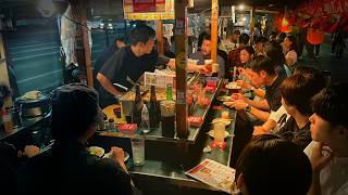 Foreign Exchange Student run Yatai in Fukuoka Japanese Food Stall [upl. by Walcoff]