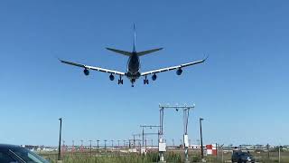 Hi Fly  Airbus A340300  Landing Toronto Pearson Airport Runway 05 [upl. by Reace284]