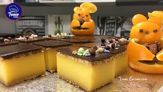 🍊Tarta fría con Crema de Naranja y Chocolate🍫  Receta sin horno  TonioCocina [upl. by Moclam]