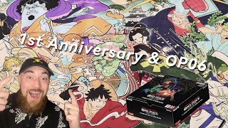 Reviewing The One Piece Card Game 1st Anniversary Set amp Opening An OP06 [upl. by Ostap257]