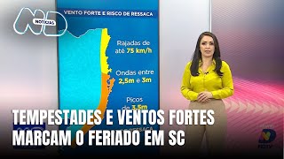 Central do Tempo  Feriado com tempestades e ventos fortes [upl. by Egiedan]