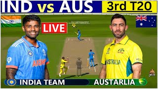 Live  IND vs AUS 3rd T20 Match  Live Commentary And Score  India Vs Australia indvsaus [upl. by Annabal]