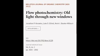 Flow photochemistry Old light through new windows  RTCLTV [upl. by Rorry452]