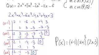 Cómo calcular el MCM y el MCD de dos polinomios [upl. by Airad]