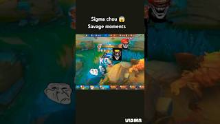 Savage Moments Chou Gameplay short video  mobalegends5v5india mlbb mlbbchou gaming [upl. by Sedruol]