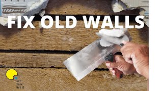 How to Repair Old Plaster Walls and make Repairs Invisible [upl. by Ettesoj]