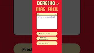 Comodato short 5 Derecho derecho examenes onlinequiz tips quiz onlinetest quiztest [upl. by Ecidnak754]