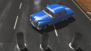 Bollard Crashes 15  BeamNGdrive [upl. by Oniram471]