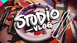 Studio Vlog I turned my KITCHEN into an ART STUDIO  Injury Update [upl. by Eniaral608]