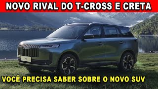 🚨O NOVO RIVAL DO TCROSS E CRETA CHEGA AO BRASIL JAECOO J5 [upl. by Ybrek553]