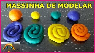 COMO FAZER MASSINHA DE MODELAR CASEIRA PLAY DOH SUPER MACIA [upl. by Learrsi]