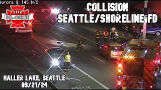 SHORELINE  SEATTLE Border Double Response  A165 E165 B161 E24 E35 collision response [upl. by Zeiger]