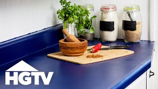 How to Paint Laminate Countertops  HGTV [upl. by Schellens]