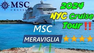 MSC Meraviglia Cruise Ship Tour Review 2024 NYC ➡️ Miami to Bahamas 2024 [upl. by Lunetta]