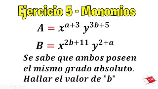 Ejercicio 5  MONOMIOS [upl. by Brianna]