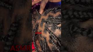 ASMR scalp oiling braids braids asmr scalp [upl. by Nevek]