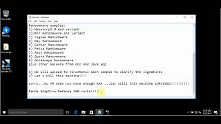 Panda Adaptive Defense 360 Sabotage Mission Antivirus OFF vs Top Ransomware amp Malware [upl. by Dew346]