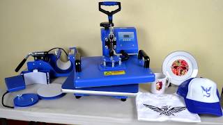 Sapphire 6in1 Heat Press Machine Tutorial  How to use Sapphire 6in1 Heat Press Machine [upl. by Devaj]