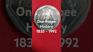 One Rupee Coin History 1835 to 1992 shorts sale savings money rare title video currency [upl. by Afira]