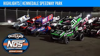 World of Outlaws NOS Energy Drink Sprint Cars  Kennedale Speedway Park March 23 2024  HIGHLIGHTS [upl. by Dempstor]