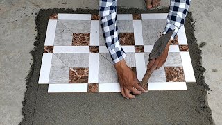 Build to home decoration design tiles installation [upl. by Aibos]