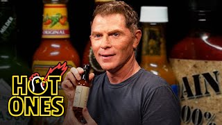 Bobby Flay Throws Down Against Spicy Wings  Hot Ones [upl. by Elfont]