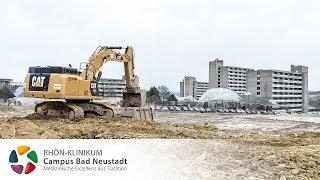 Erdarbeiten für den Neubau am RHÖNKLINIKUM Campus Bad Neustadt Zeitraffer [upl. by Elena]