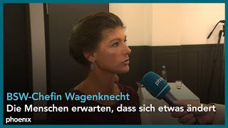 Sahra Wagenknecht BSWChefin zu den Wahlergebnissen in Sachsen und Thüringen  01092024 [upl. by Donelu]