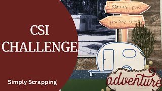 CSI Challenge  June 2024  Caravanning A Scrapbook Layout Process Video [upl. by Akehsar]