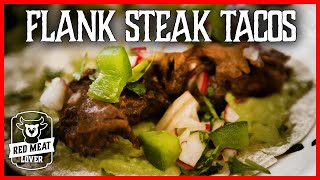 Flank Steak Tacos with Mole Sauce amp Marinade [upl. by Ahtelahs]