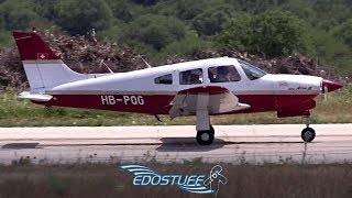 Piper PA28R201T Turbo Arrow III HBPQG  Landing at Brač Airport LDSBBWK [upl. by Eilime]