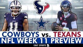 Dallas Cowboys vs Houston Texans Injury News Prediction Keys To Victory  NFL Week 11 Preview [upl. by Jegger357]