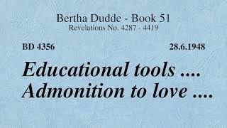 BD 4356  EDUCATIONAL TOOLS  ADMONITION TO LOVE [upl. by Newby365]