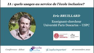 Eric BRUILLARD Enseignantchercheur Université Paris Descartes – USPC Salon Educatec Educatice [upl. by Mairhpe]