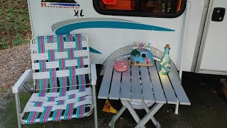 Tour of our Runaway Camper and Setup Lake Hartwell State Park SC [upl. by Calendre]