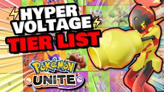 RANKING EVERY POKÉMON IN THE HYPER VOLTAGE PATCH  Pokémon UNITE [upl. by Enyamart346]