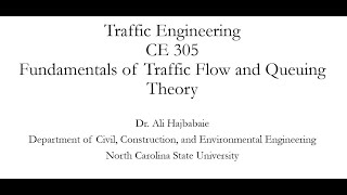 Traffic Engineering CE 305 Lecture 14  Queuing Theory MD1 and MM1 [upl. by Catlee]