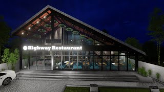 1350 sq ft Highway restaurant design [upl. by Anoed219]