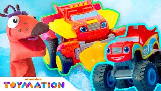 Rescue Blaze vs Robot Blaze in a Snow Rescue  Extreme Toys 2 🔥  Toymation [upl. by Sena658]