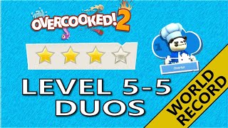 Overcooked 2 World Record  2 Players  Level 55 [upl. by Angelis824]