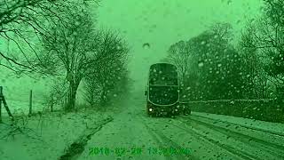 Lothian Buses snow powerslide [upl. by Georgia]