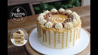 Ultimate Eggless Butterscotch Cake Recipe  Butterscotch Sauce  Praline Recipe [upl. by Suiravat546]