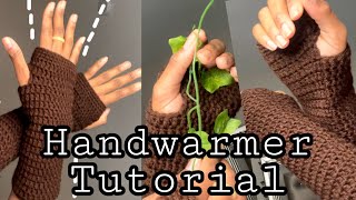 Crochet hand warmer tutorial [upl. by Anenahs]