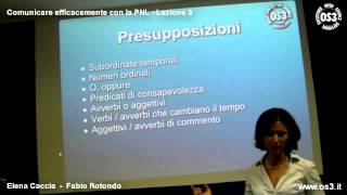 Comunicare efficacemente con la PNL  Lezione 3 [upl. by Iseabal519]