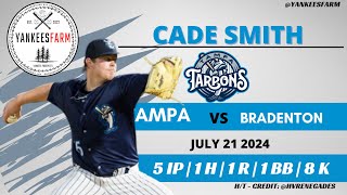 Cade Smith Vs Bradenton Marauders 72124 [upl. by Kemppe]